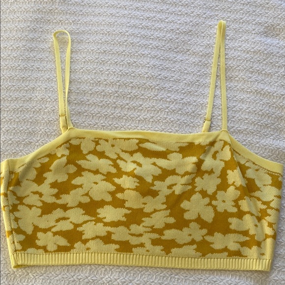 Anthropologie Yellow Crop Top, Medium - Picture 2 of 7